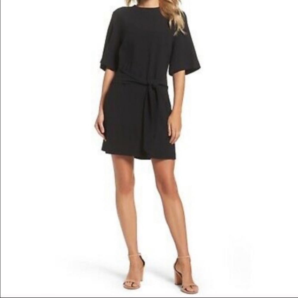 FELICITY & COCO Mini Black Dress with Tie Straps